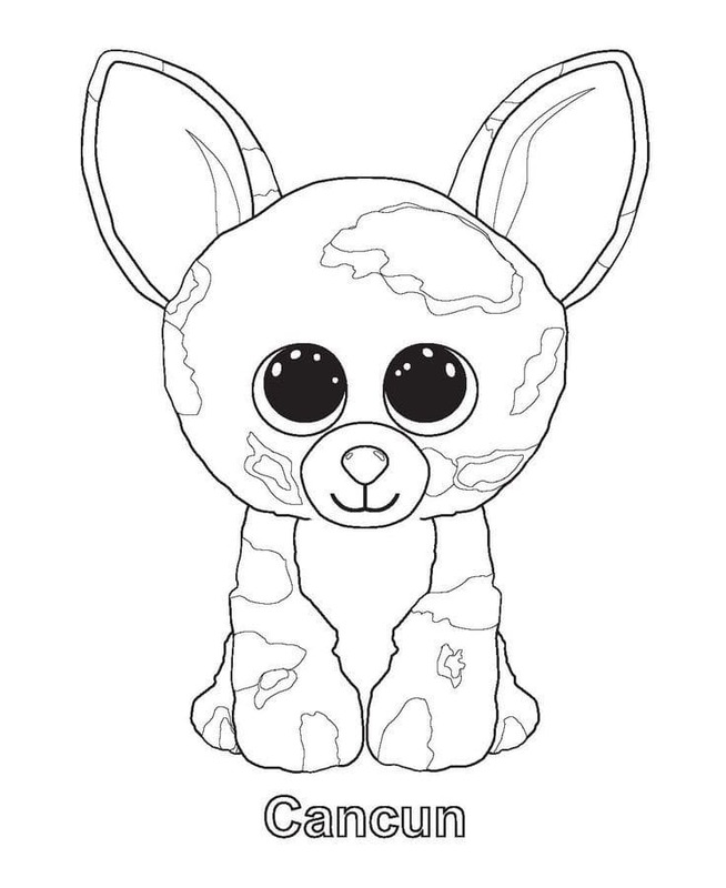 Kolorowanka Obraz Beanie Boos bezpłatny wydruku