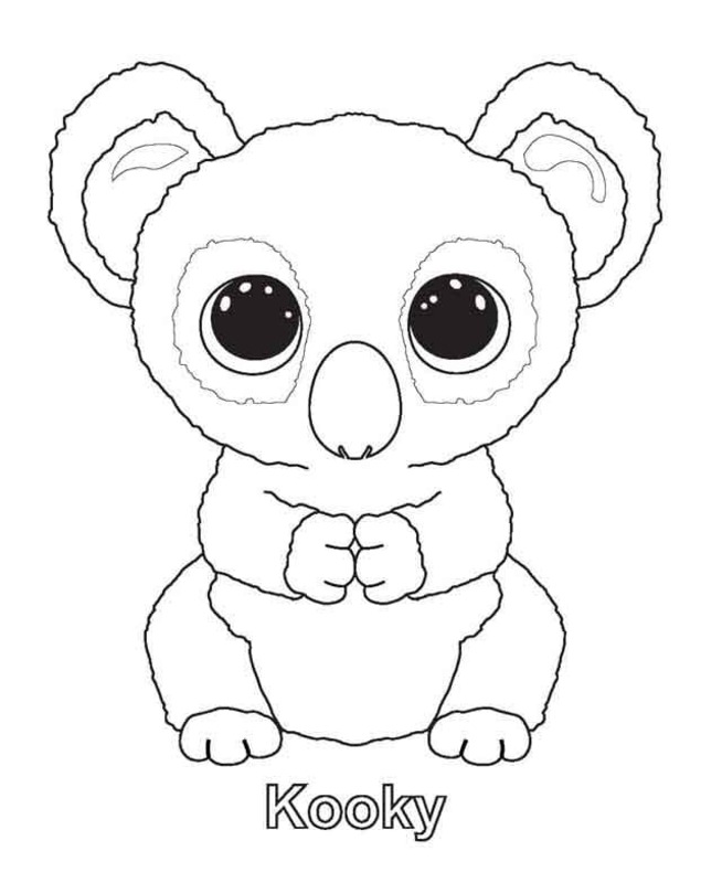 Kolorowanka Obraz Beanie Boos wydruku