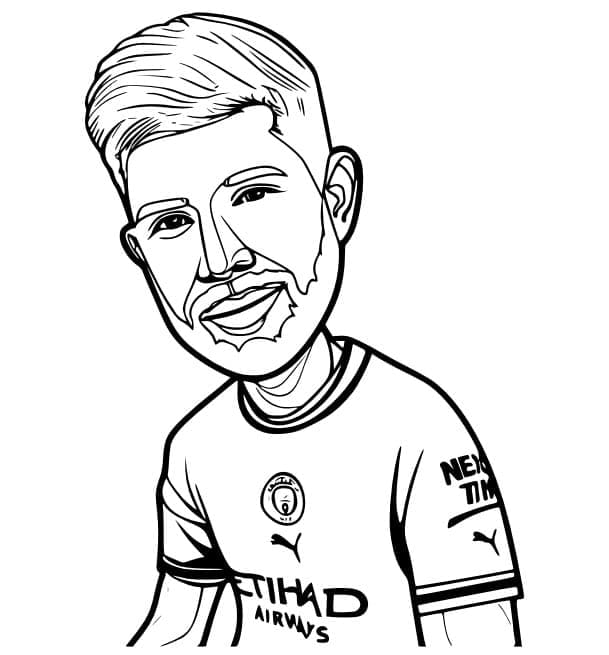 Kolorowanka Obraz Kevin De Bruyne bezpłatny wydruku