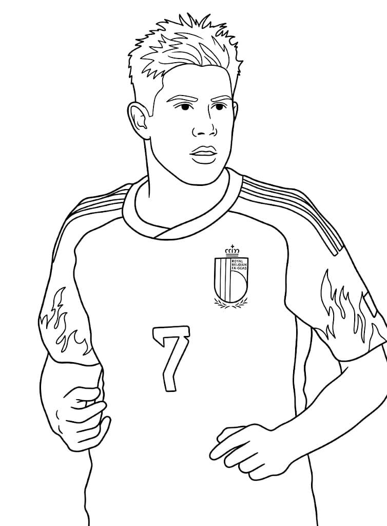 Kolorowanka Obraz Kevin De Bruyne wydruku