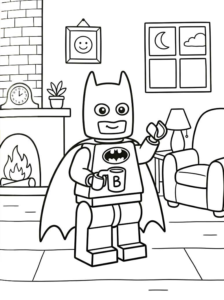 Kolorowanka Obraz Lego Batman wydruku