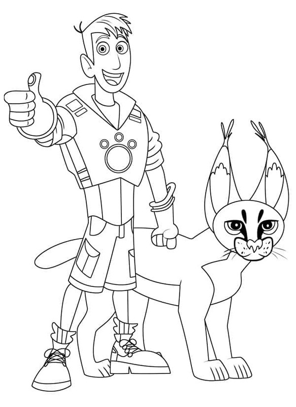 Kolorowanka Wild Kratts bezpłatny łatwy