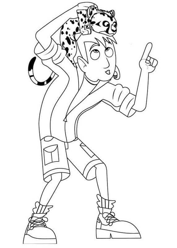 Kolorowanka Wild Kratts wydruku łatwy