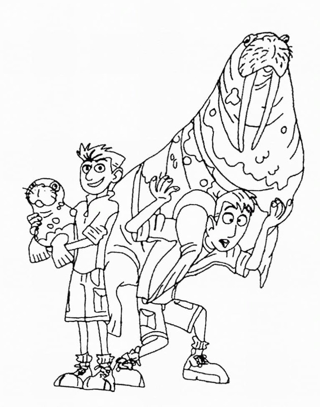 Kolorowanka Wild Kratts wydruku podstawowy