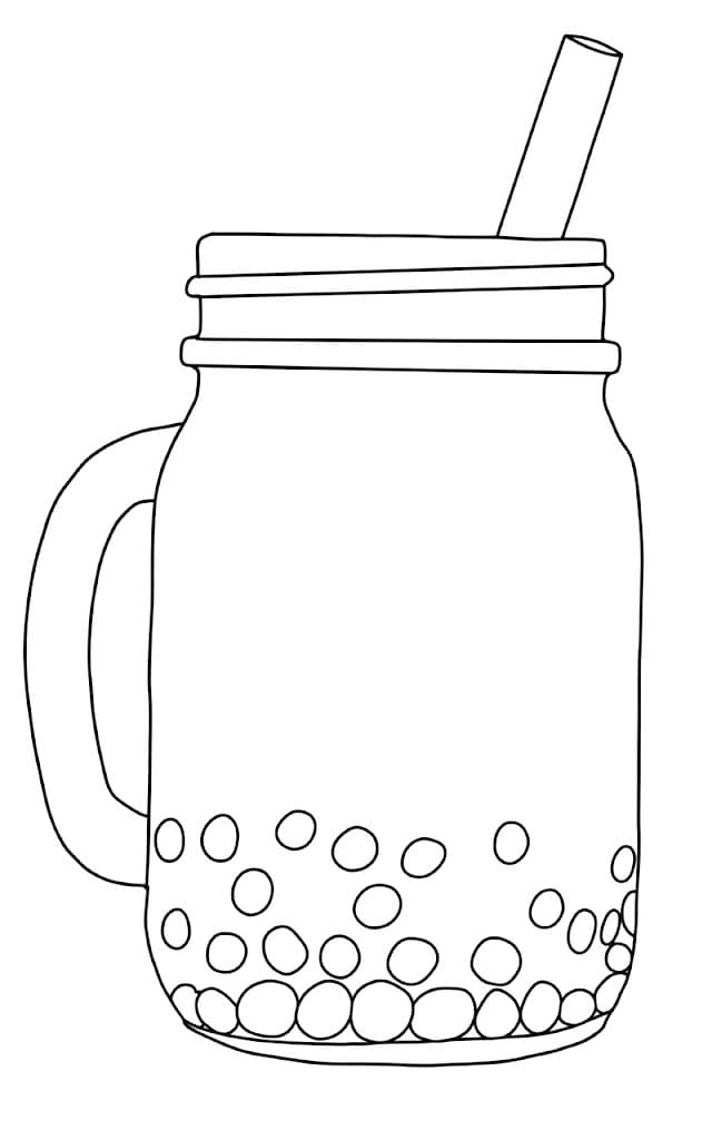 Kolorowanka Bubble Tea bezpłatny dla dzieci