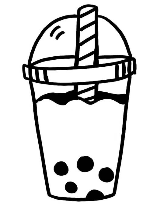 Kolorowanka Bubble Tea bezpłatny łatwy