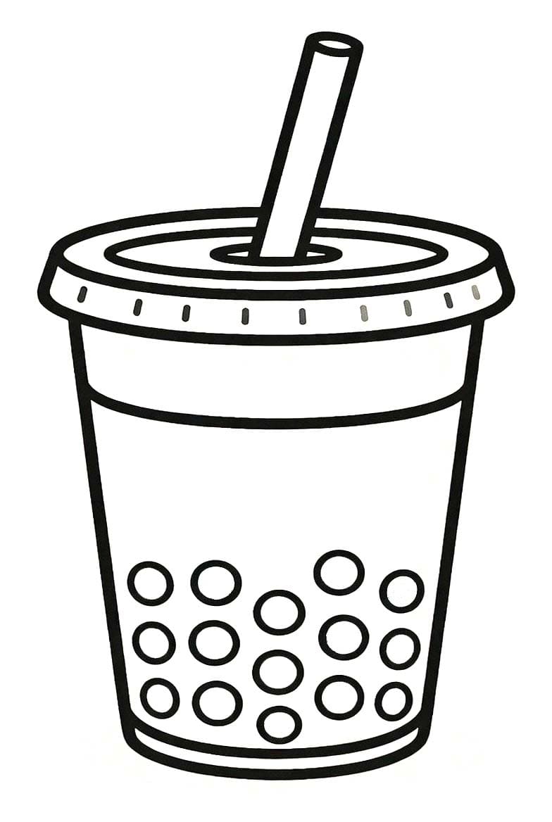 Kolorowanka Bubble Tea bezpłatny podstawowy
