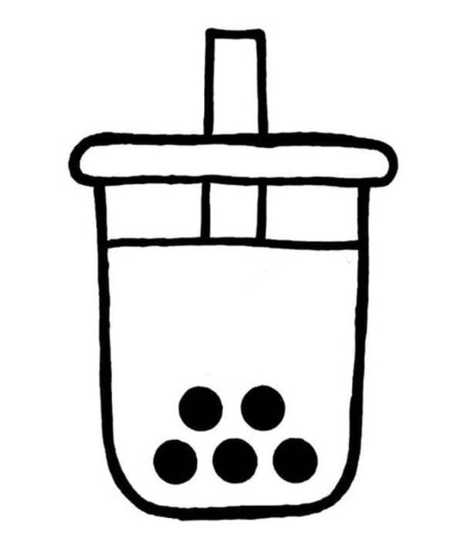 Kolorowanka Bubble Tea bezpłatny prosty