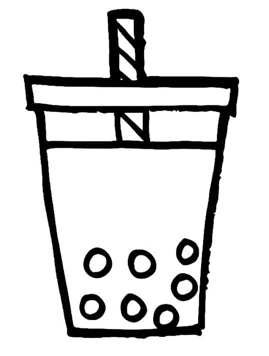 Kolorowanka Bubble Tea bezpłatny wydruku łatwy