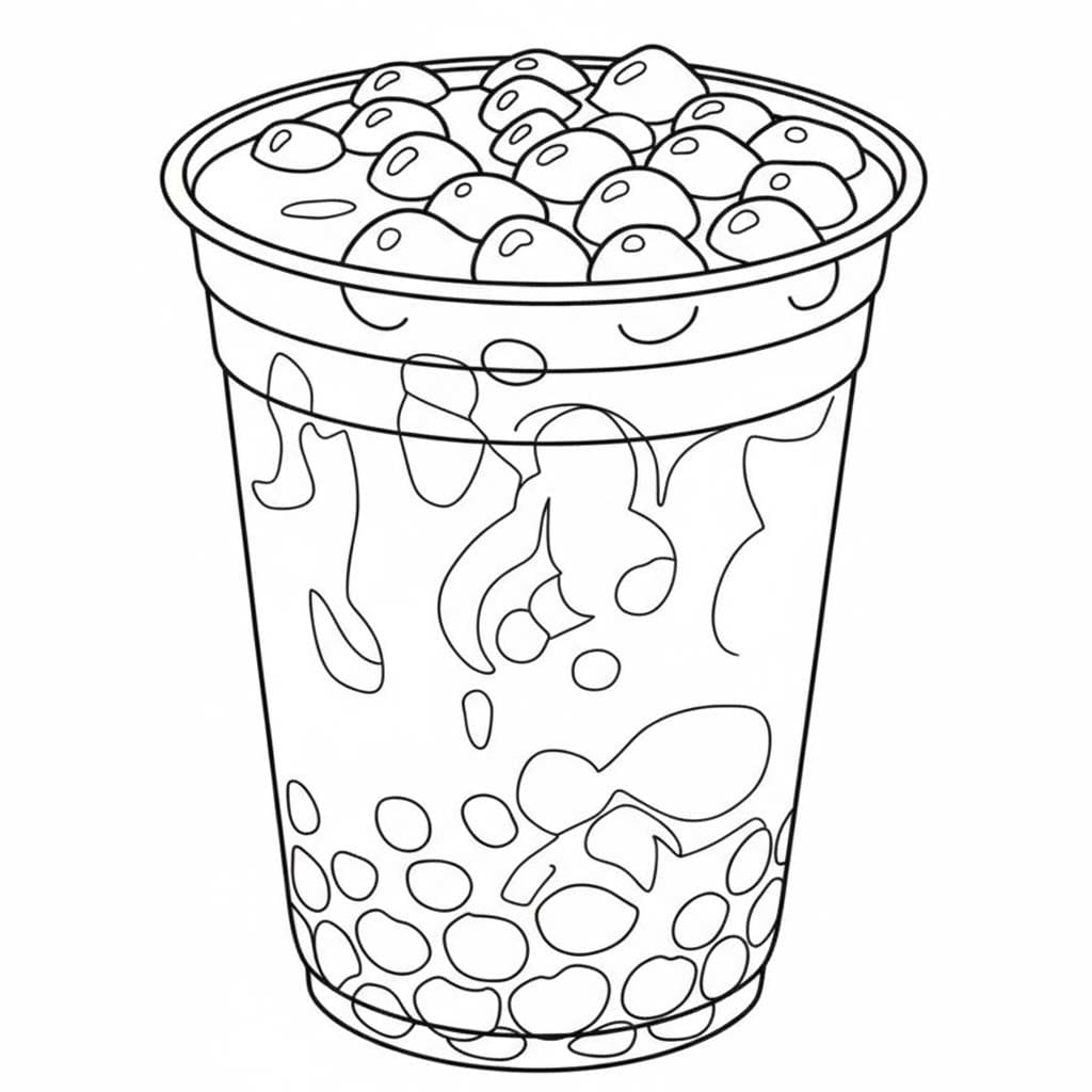 Kolorowanka Bubble Tea bezpłatny