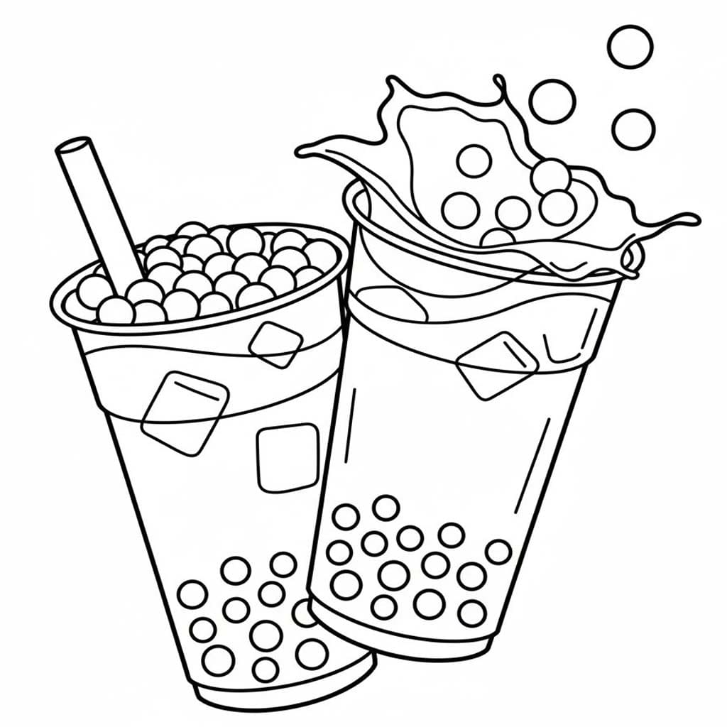 Kolorowanka Bubble Tea dla dzieci