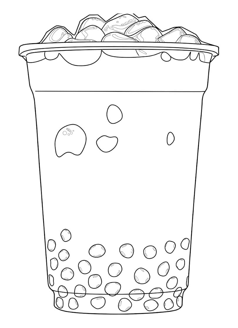 Kolorowanka Bubble Tea wydruku