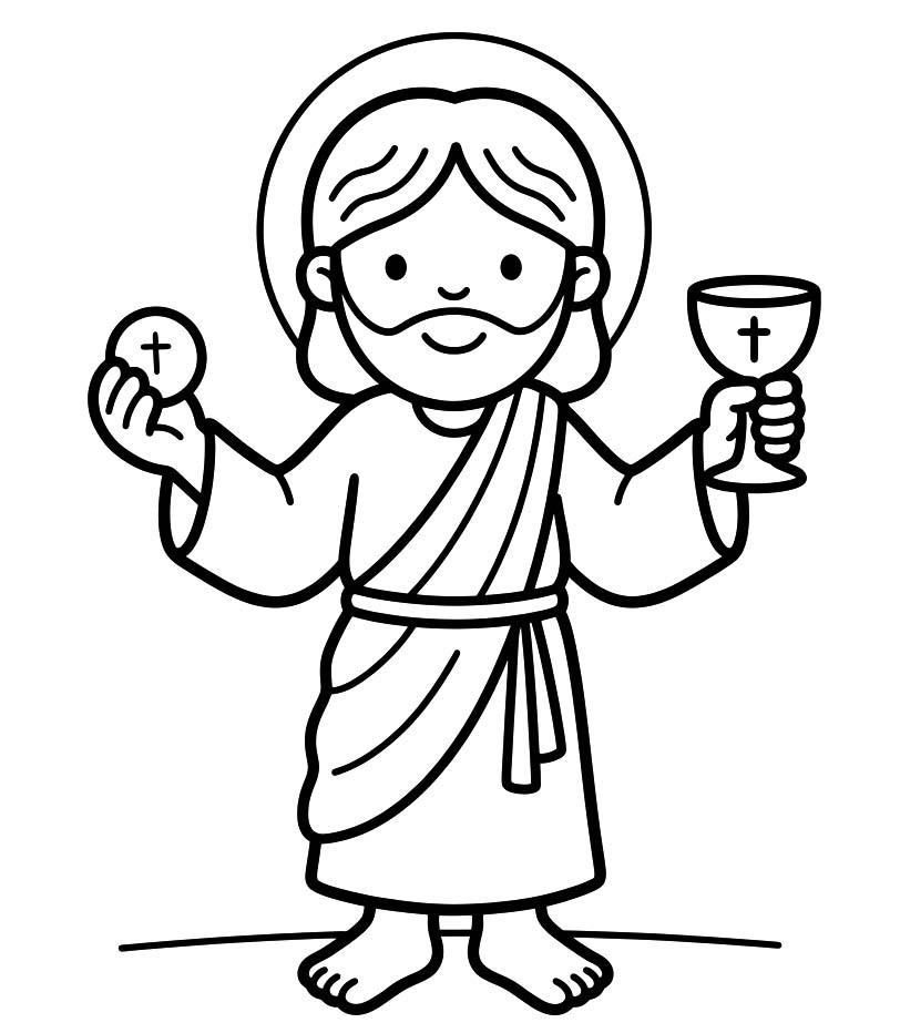 Kolorowanka Corpus Christi wydruku dla dzieci