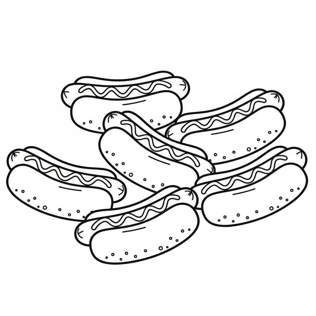 Kolorowanka Hot Dog bezpłatny wydruku