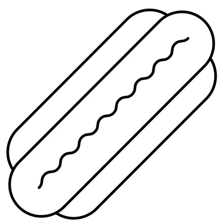 Kolorowanka Hot Dog wydruku podstawowy