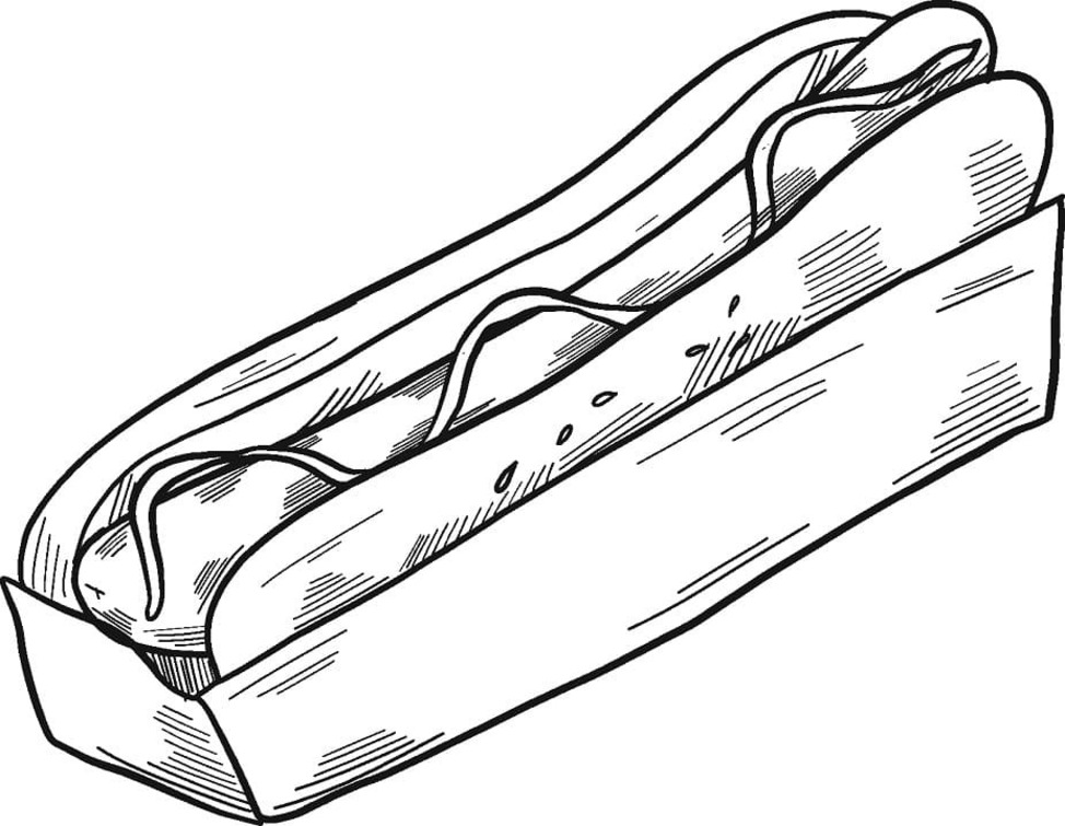 Kolorowanka Hot Dog wydruku
