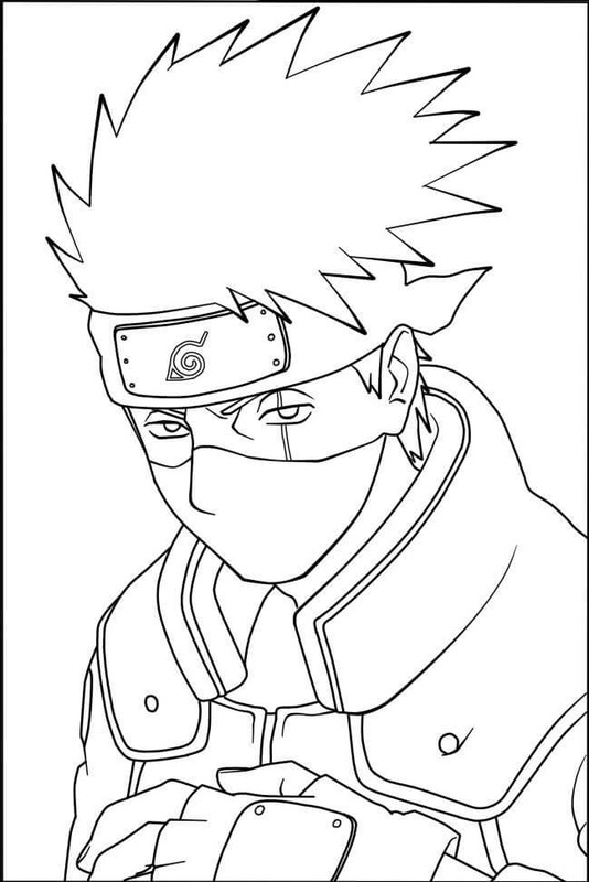 Kolorowanka Kakashi Hatake wydruku