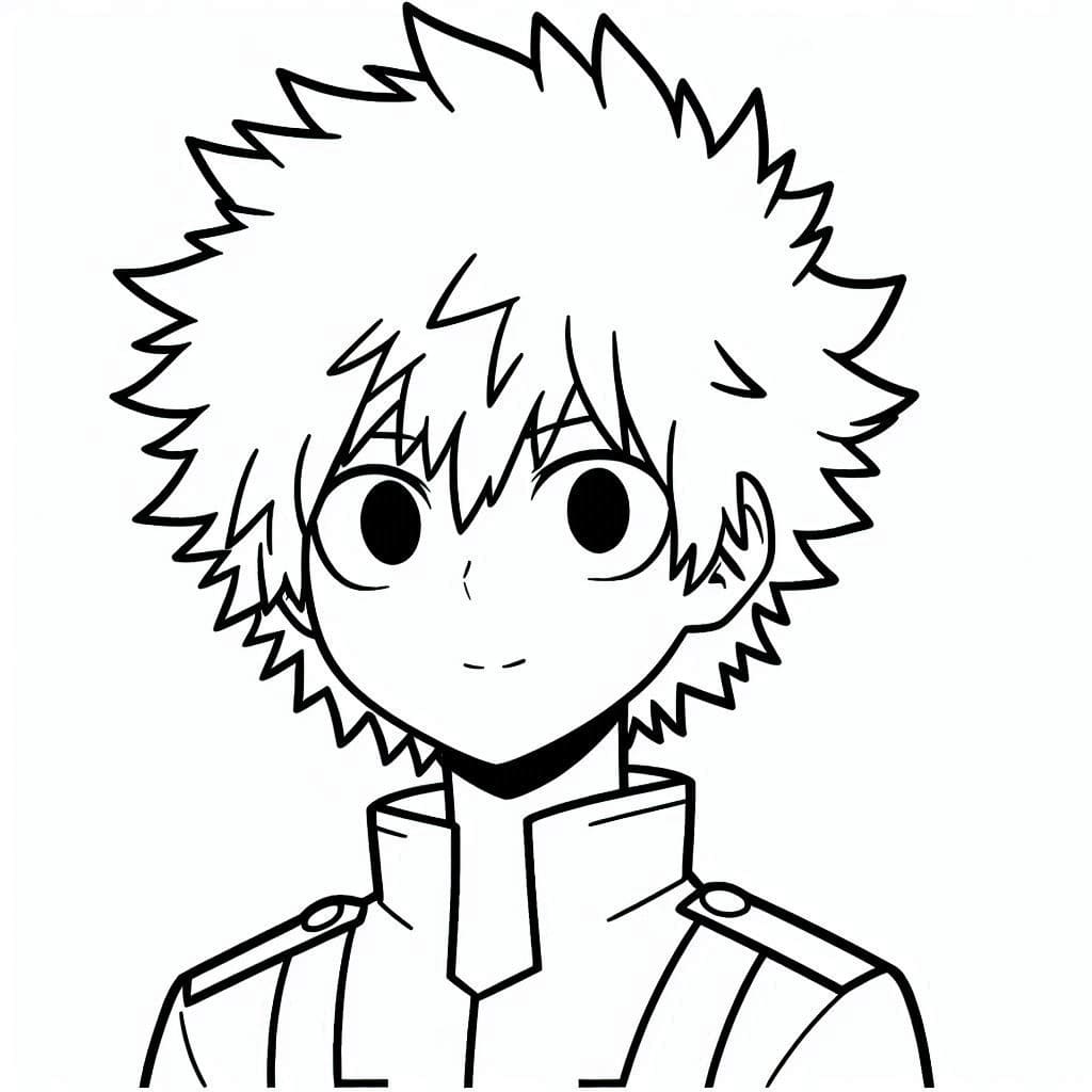 Kolorowanka Katsuki Bakugo wydruku