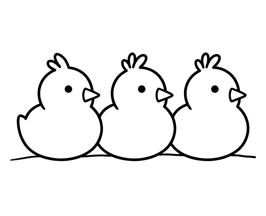 Kolorowanka Marshmallow Peeps bezpłatny dla dzieci