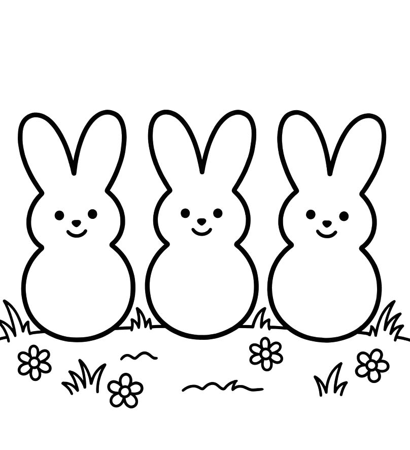 Kolorowanka Marshmallow Peeps bezpłatny podstawowy