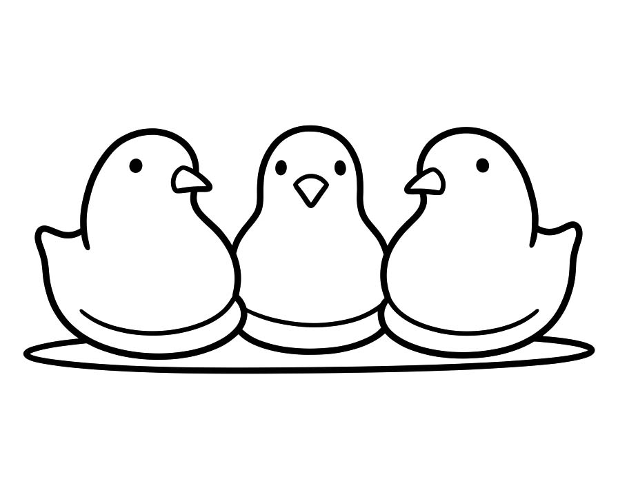 Kolorowanka Marshmallow Peeps bezpłatny wydruku