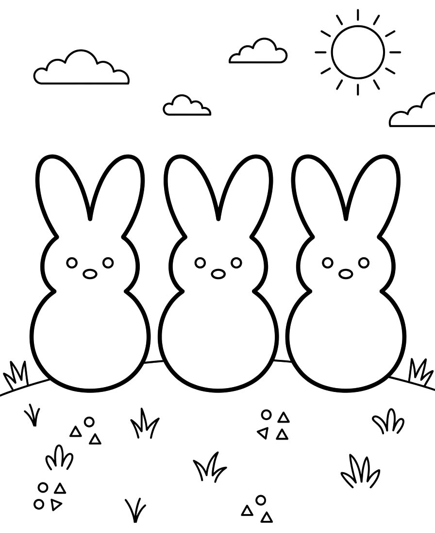 Kolorowanka Marshmallow Peeps dla dzieci