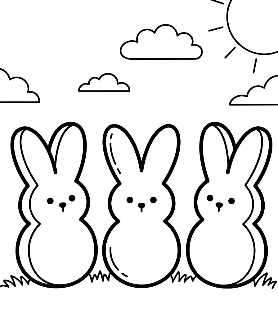 Kolorowanka Marshmallow Peeps wydruku