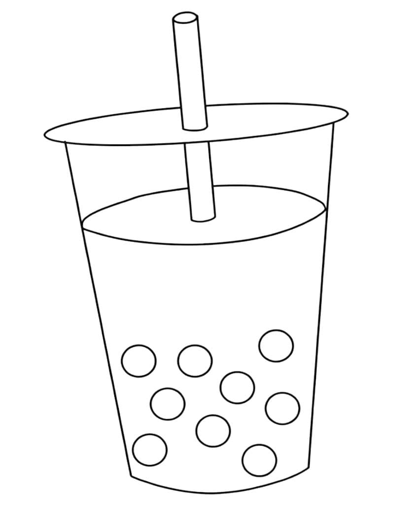 Kolorowanka Narysuj Bubble Tea bezpłatny dla dzieci