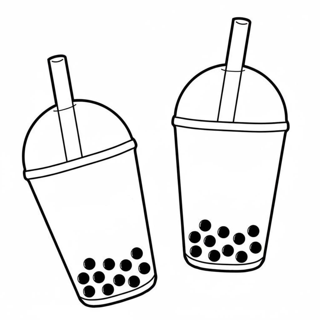 Kolorowanka Narysuj Bubble Tea bezpłatny podstawowy