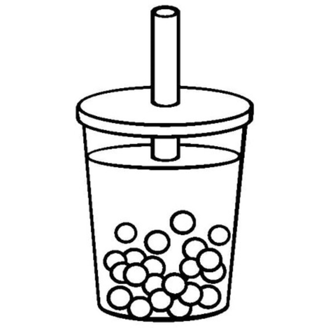 Kolorowanka Narysuj Bubble Tea bezpłatny prosty