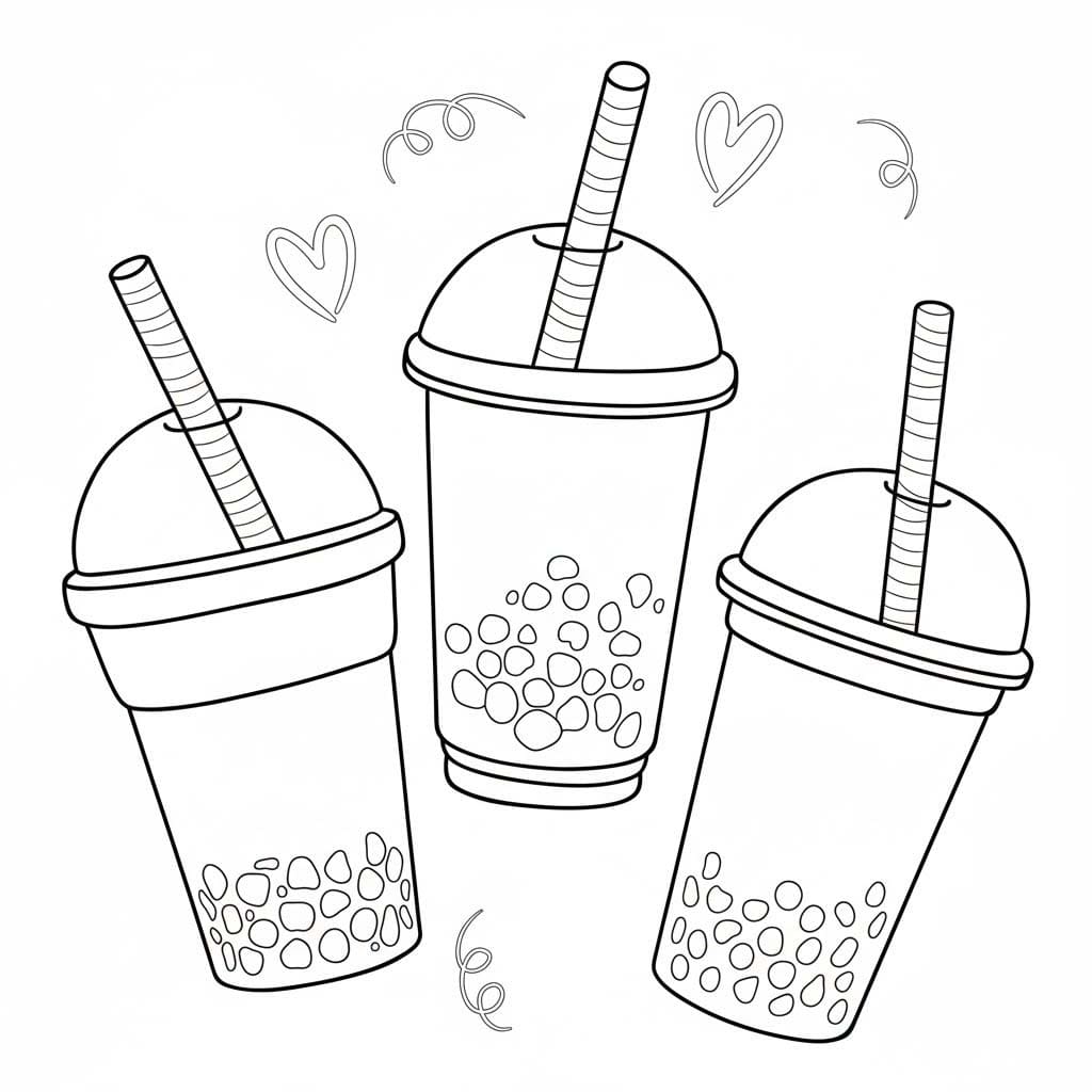 Kolorowanki Bubble Tea