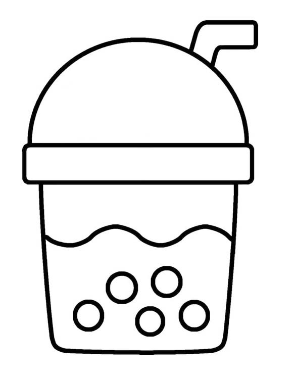 Kolorowanka Narysuj Bubble Tea bezpłatny wydruku prosty