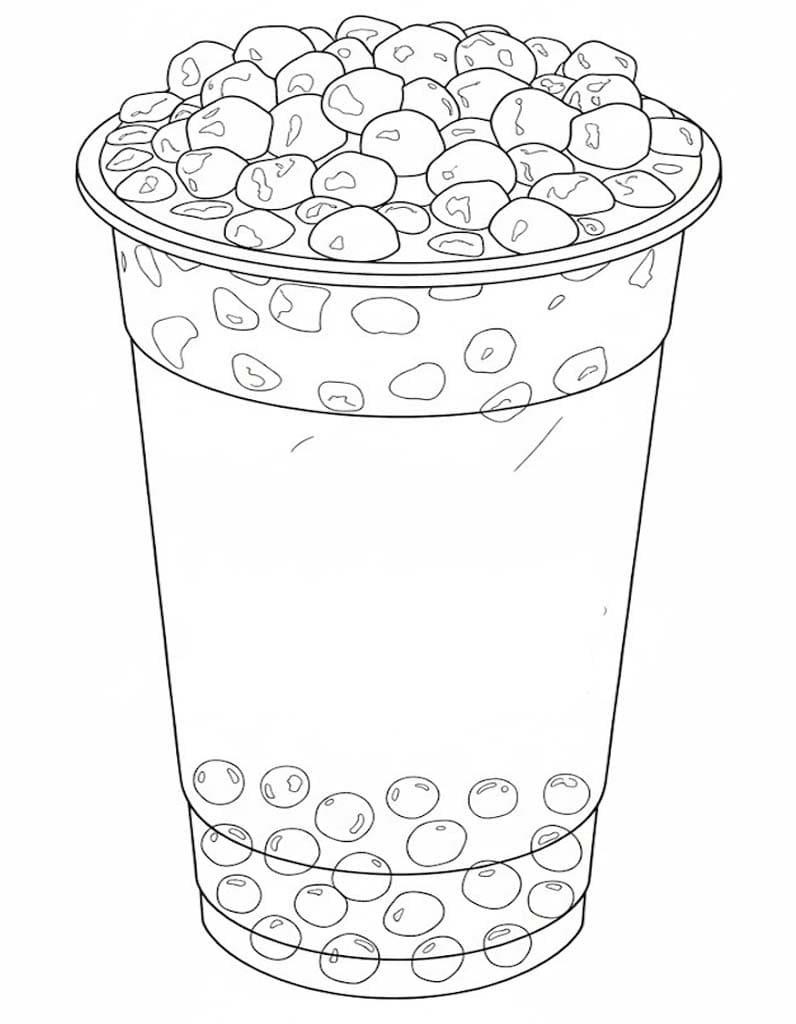 Kolorowanka Narysuj Bubble Tea bezpłatny