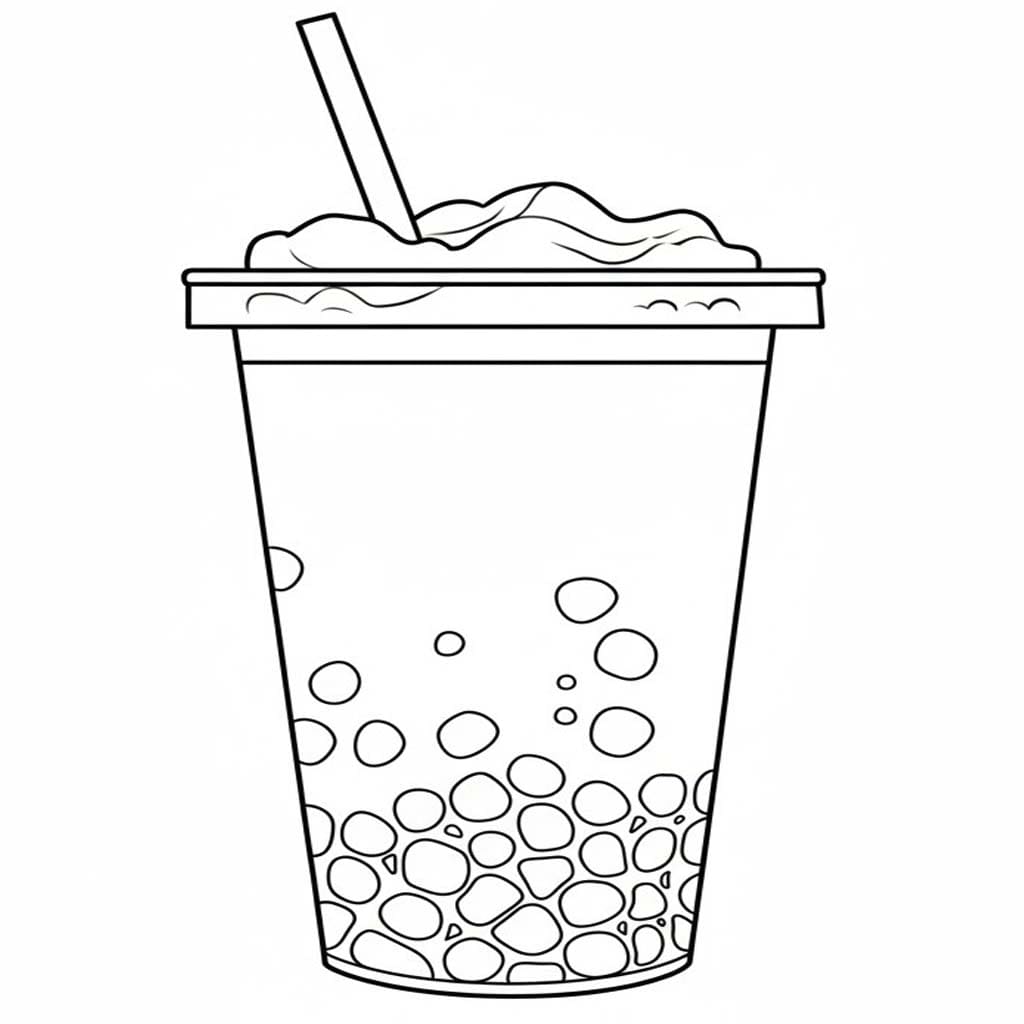 Kolorowanka Narysuj Bubble Tea dla dzieci