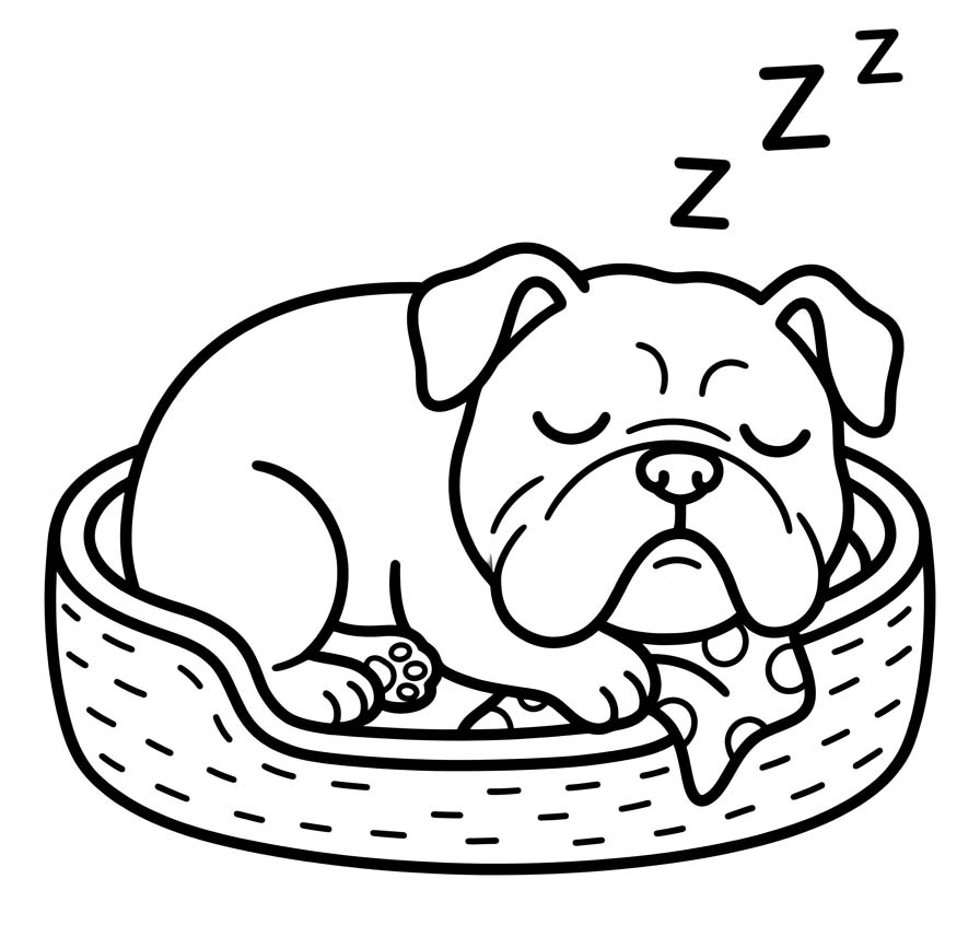Kolorowanka Narysuj Buldog