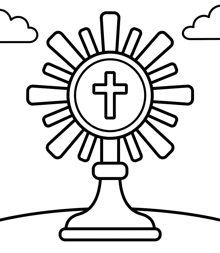 Kolorowanka Narysuj Corpus Christi bezpłatny wydruku podstawowy