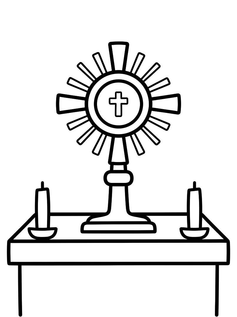 Kolorowanka Narysuj Corpus Christi bezpłatny wydruku