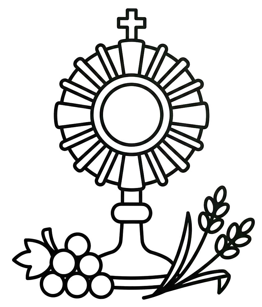 Kolorowanka Narysuj Corpus Christi wydruku prosty