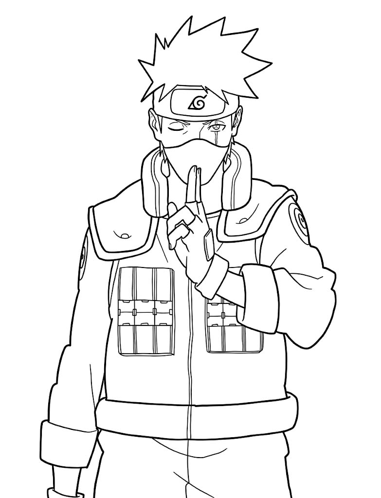 Kolorowanki Kakashi Hatake