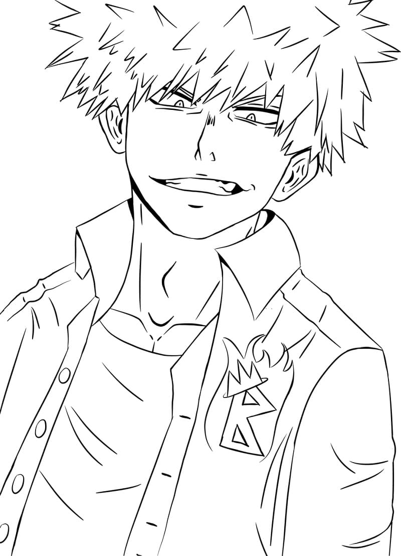 Kolorowanki Katsuki Bakugo