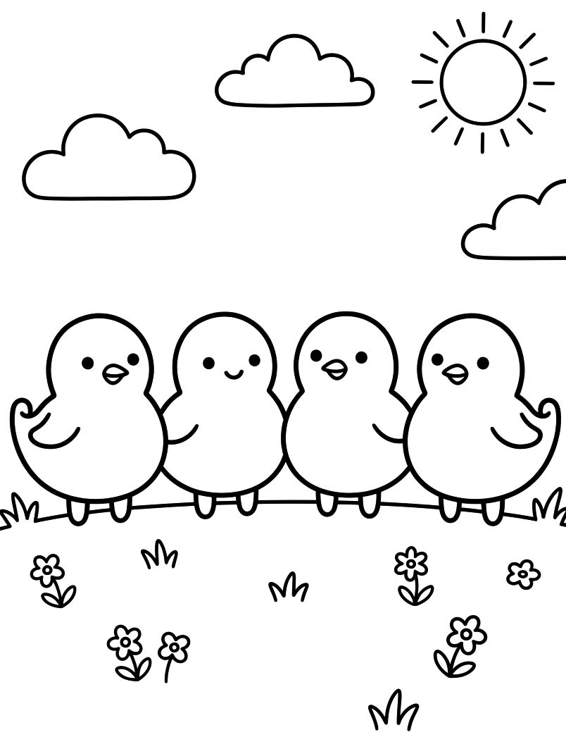 Kolorowanka Narysuj Marshmallow Peeps bezpłatny podstawowy
