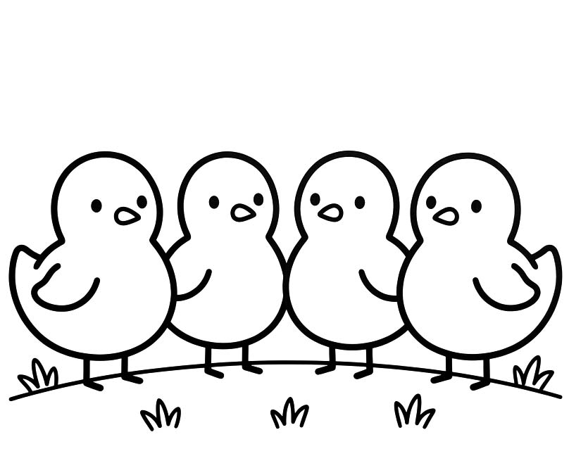 Kolorowanka Narysuj Marshmallow Peeps bezpłatny wydruku podstawowy