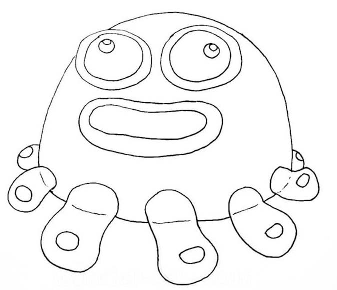 Kolorowanka Narysuj My Singing Monsters bezpłatny prosty