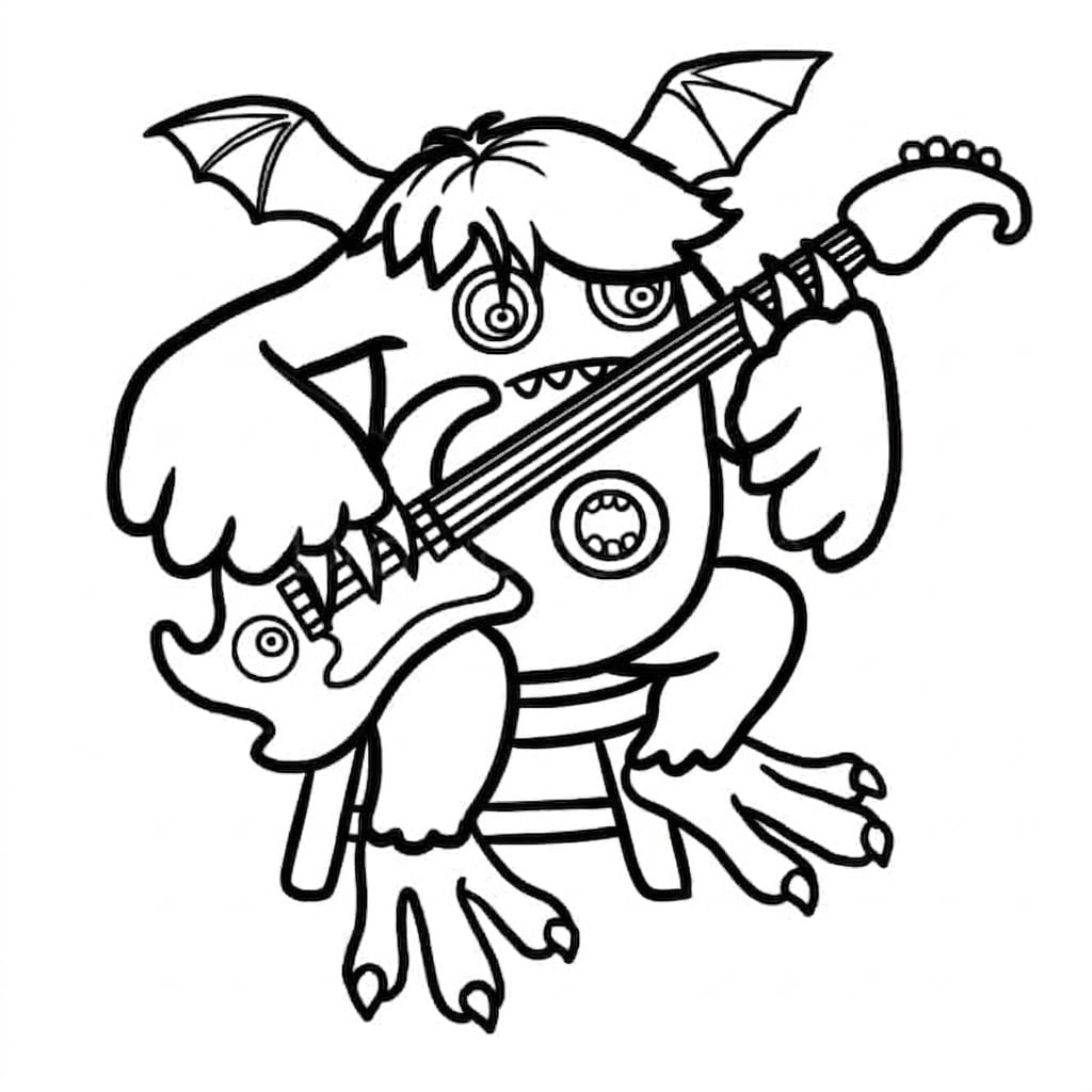 Kolorowanka Narysuj My Singing Monsters bezpłatny wydruku łatwy