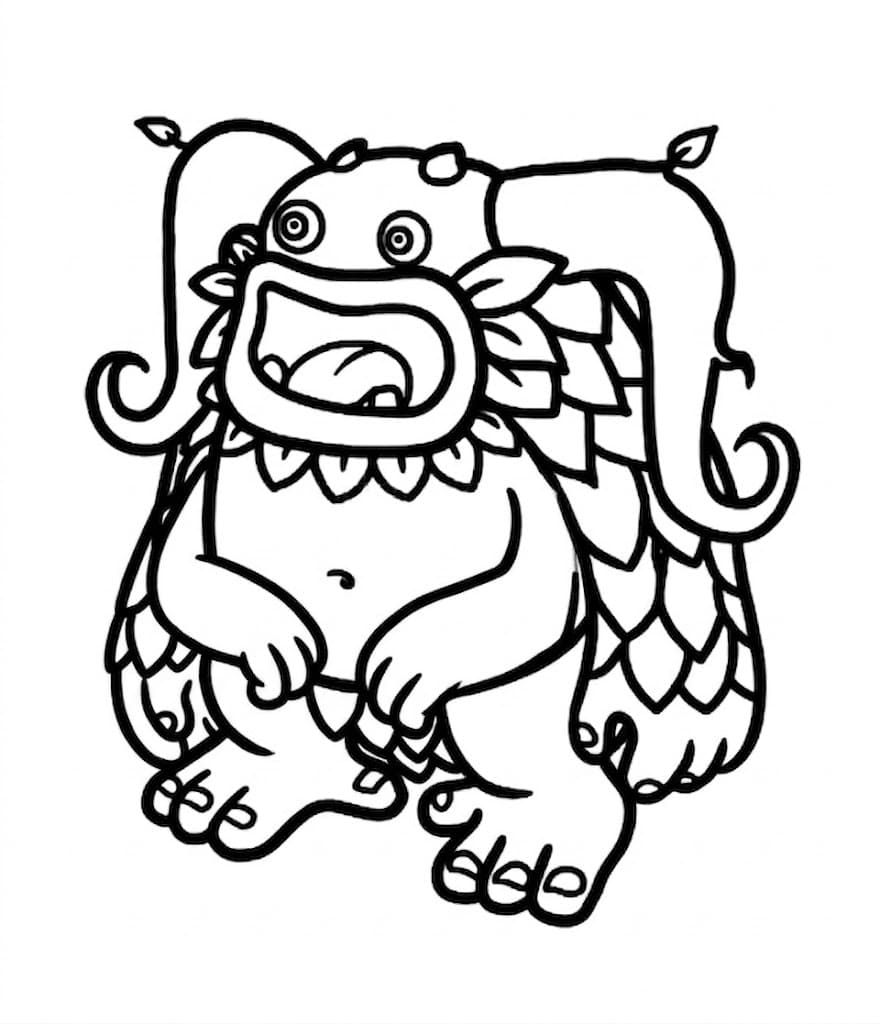 Kolorowanka Narysuj My Singing Monsters wydruku