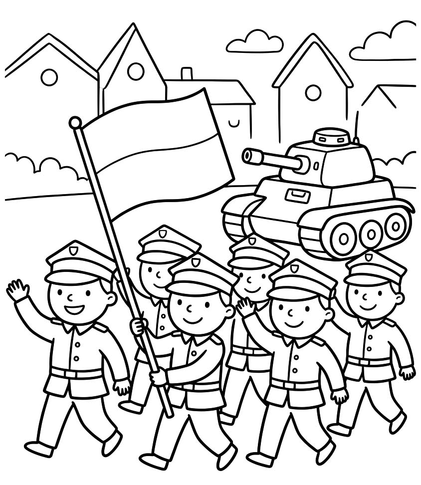Kolorowanki Święto Wojska Polskiego
