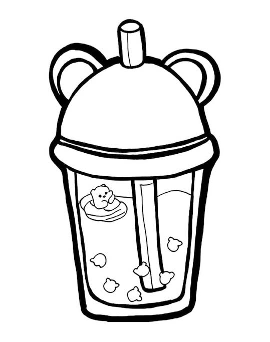 Kolorowanka Obraz Bubble Tea do druku
