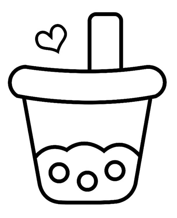 Kolorowanka Obraz Bubble Tea