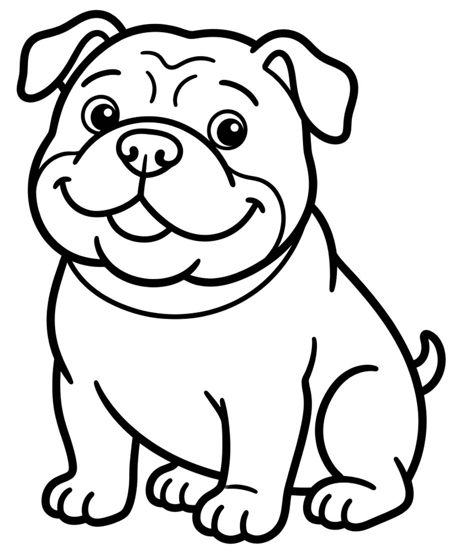 Kolorowanka Obraz Buldog