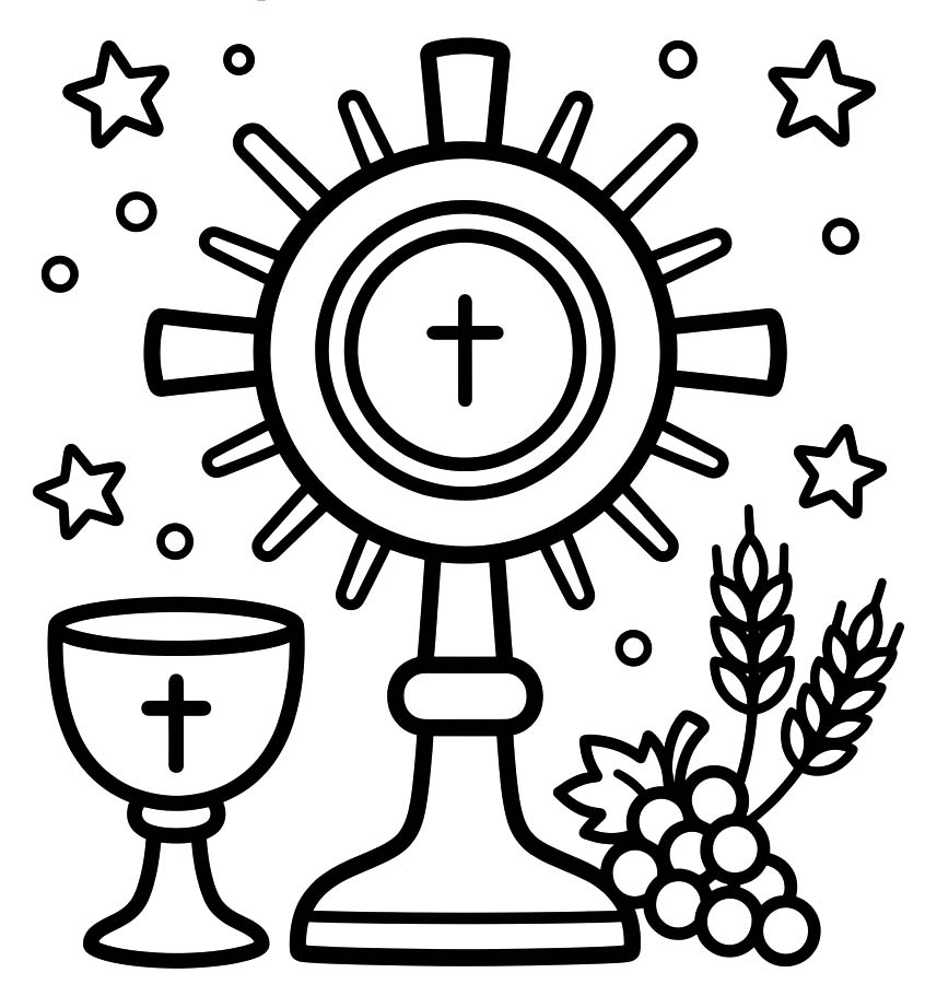 Kolorowanka Obraz Corpus Christi do druku